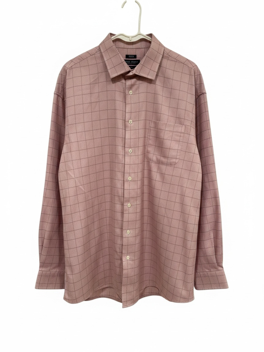 Tall Pronto Uomo Red/Pink Long Sleeve Egyptian Shirt 19 36/37